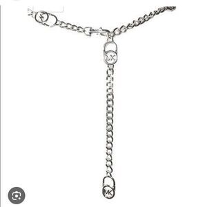 Michael kors mk circle curb chain belt/necklace/strap L/XL NWT